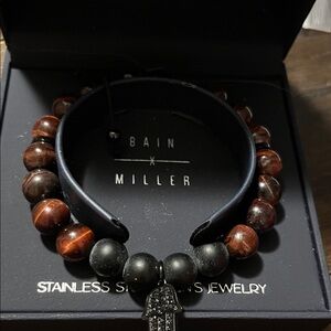 New Black and Brown Beaded Bracelet